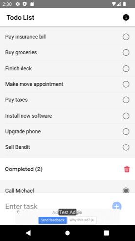 Jarvis task list screenshot
